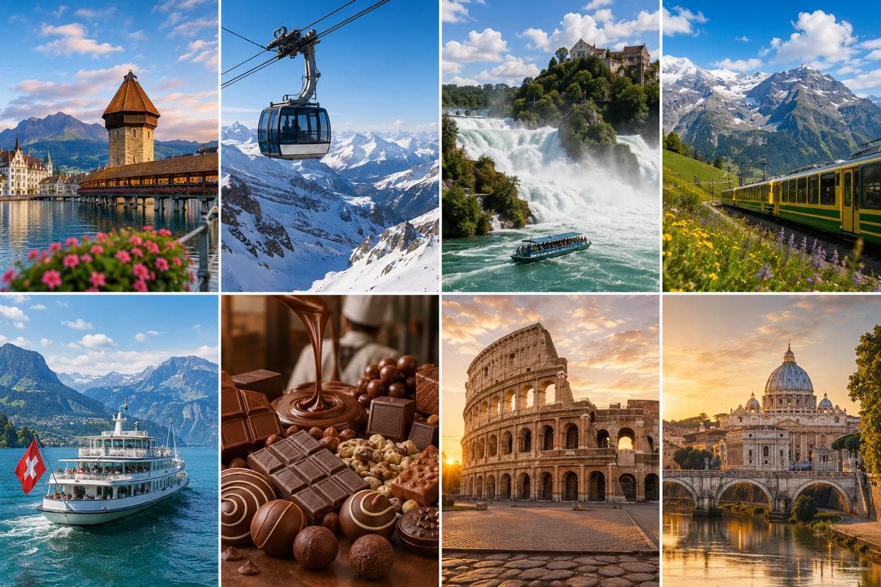 8 D/ 7 N Swiss Alps & Rome: A Scenic European Escape β